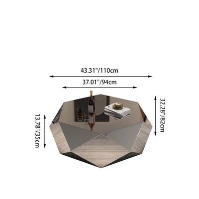 Modern Minimalist Diamond-Shaped Stainless Steel Coffee Table Excellent Load-Bearing Capacity For Living Room