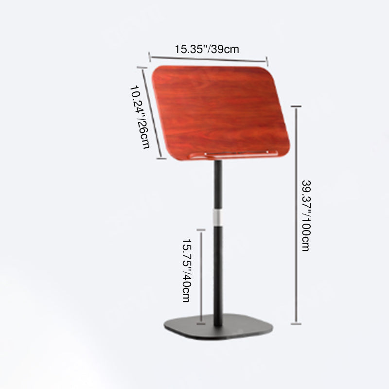 Modern Minimalist Rectangular Solid Wood Metal End Table Rotating For Home Office