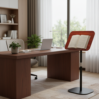 Modern Minimalist Rectangular Solid Wood Metal End Table Rotating For Home Office