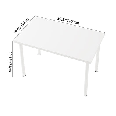 Modern Minimalist Rectangular Medium Density Fiberboard Desks 4-Leg For Home Office