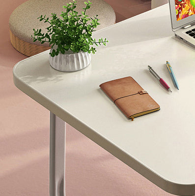 Escritorios de metal de fibra de densidad media rectangular minimalista moderno de 2 patas para oficina en casa 
