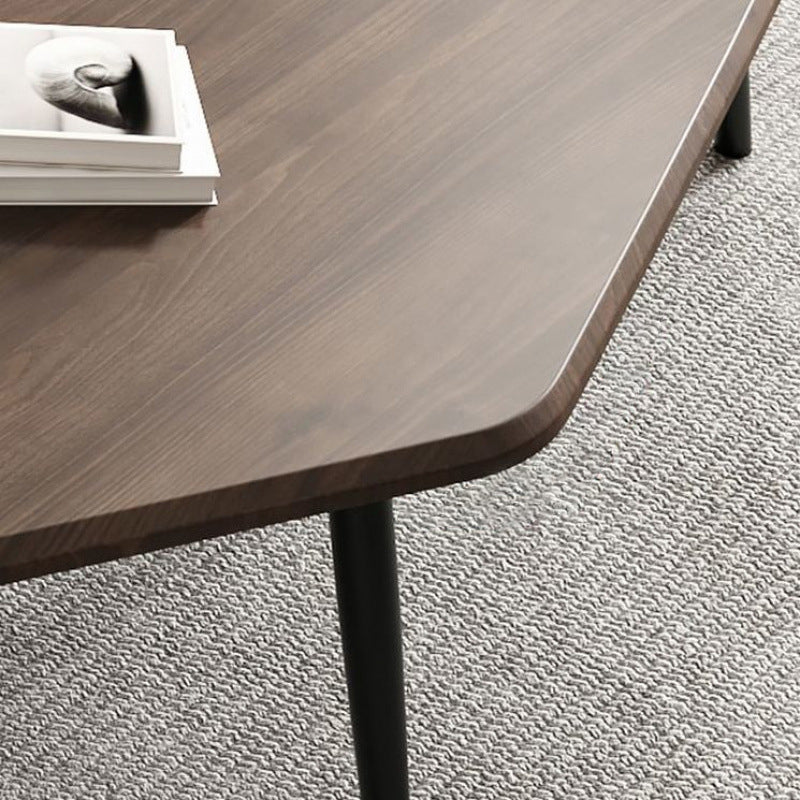 Modern Minimalist Irregular Fiberboard Stainless Steel Coffee Table 4-Leg For Living Room