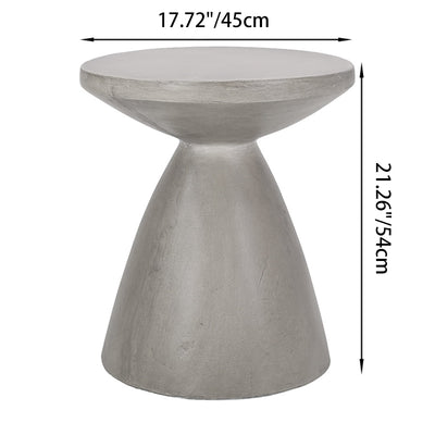 Modern Minimalist Round Magnesium Oxide End Table Sturdy Durable For Living Room