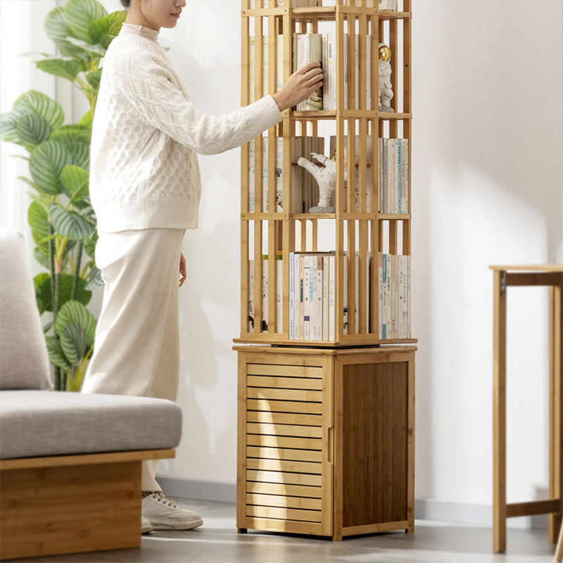 Modern Minimalist Rectangular Bamboo Medium Density Fiberboard Bookshelves 6/7-Tier For Home Office