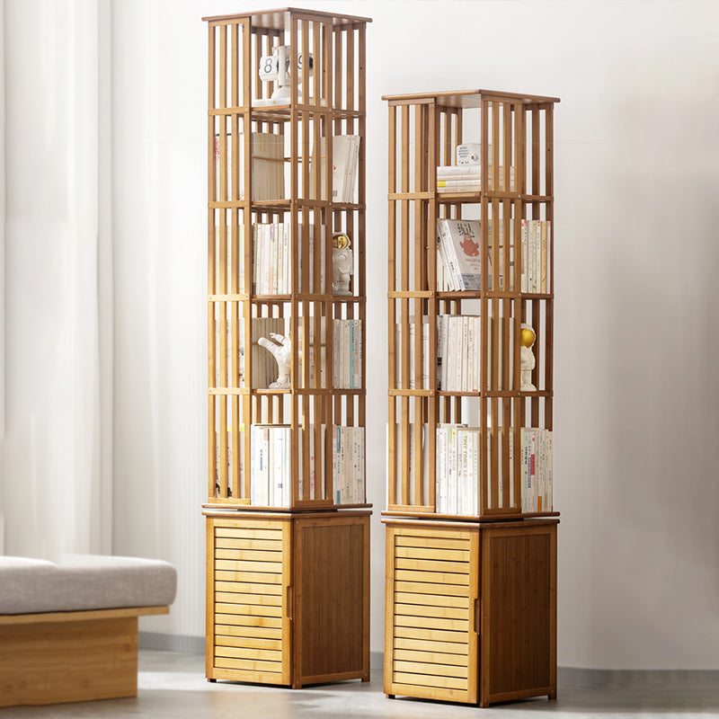 Modern Minimalist Rectangular Bamboo Medium Density Fiberboard Bookshelves 6/7-Tier For Home Office