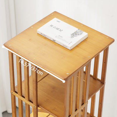 Modern Minimalist Rectangular Bamboo Medium Density Fiberboard Bookshelves 6/7-Tier For Home Office