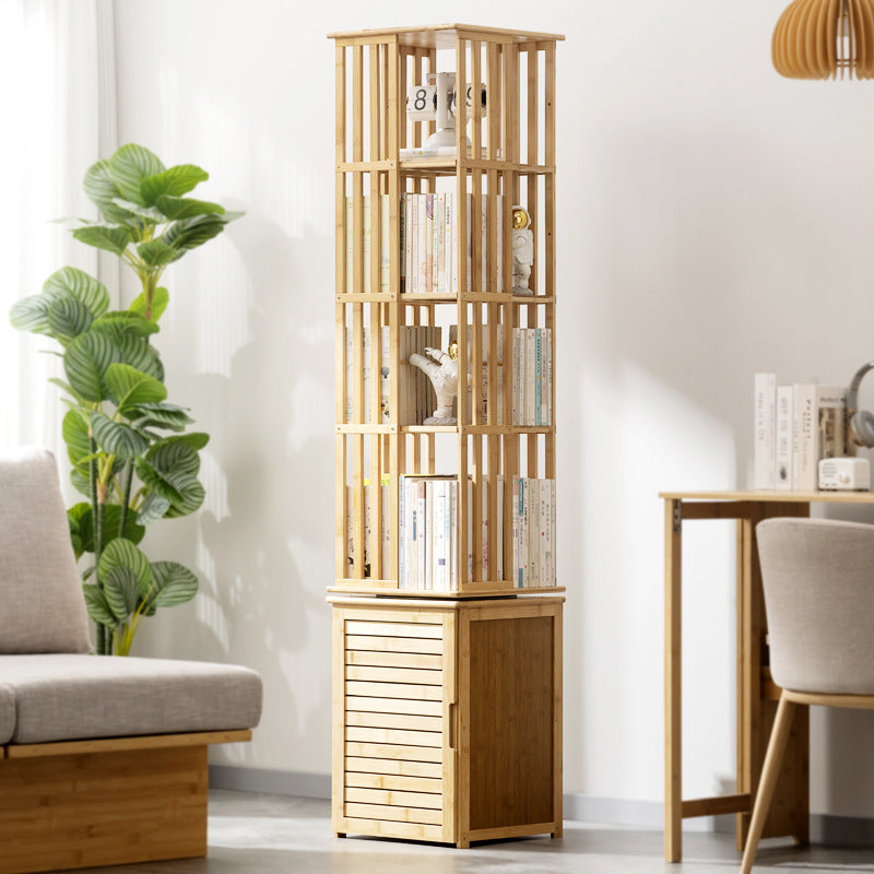 Modern Minimalist Rectangular Bamboo Medium Density Fiberboard Bookshelves 6/7-Tier For Home Office