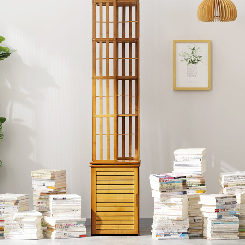 Modern Minimalist Rectangular Bamboo Medium Density Fiberboard Bookshelves 6/7-Tier For Home Office