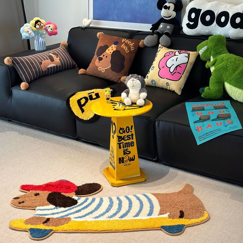 Modern Creative Round Solid Wood Side Table Creative Design For Living Room