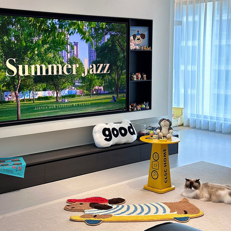 Modern Creative Round Solid Wood Side Table Creative Design For Living Room