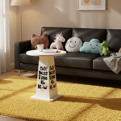 Modern Creative Round Solid Wood Side Table Creative Design For Living Room