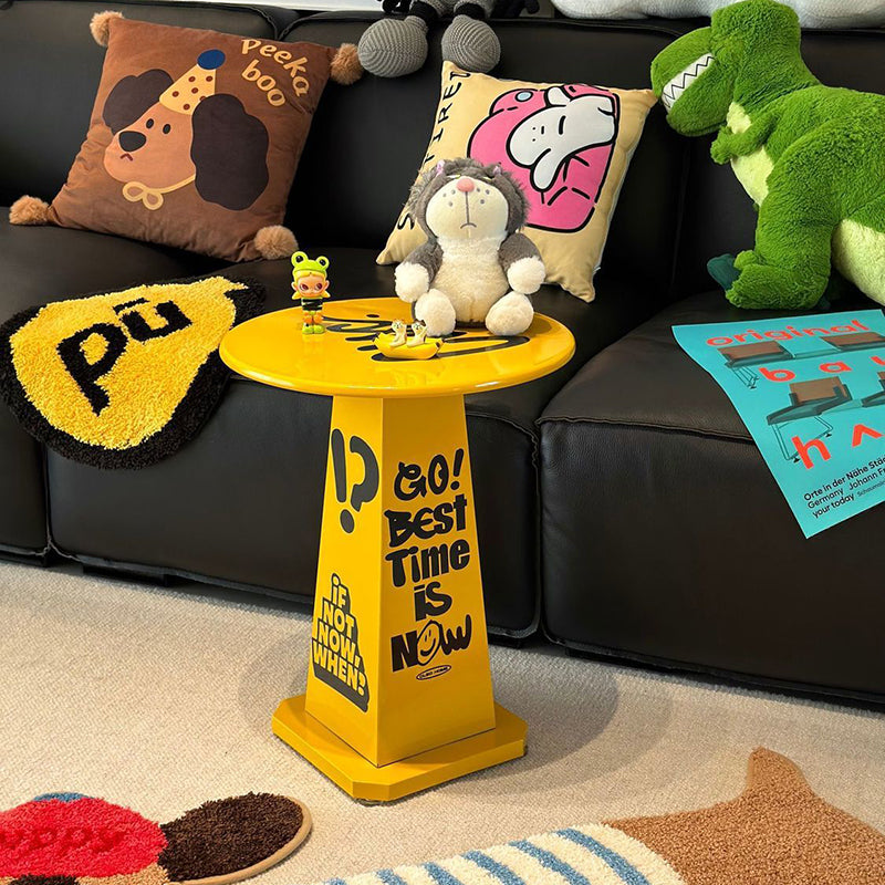 Modern Creative Round Solid Wood Side Table Creative Design For Living Room