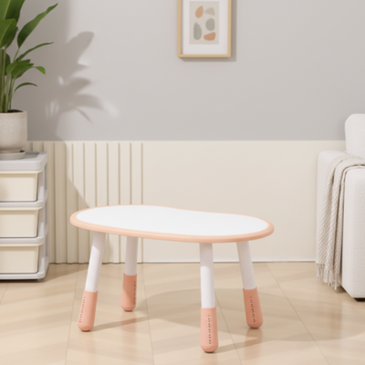 Modern Minimalist Oval Eco-Friendly Board Kid Side Table 4-Leg For Living Room