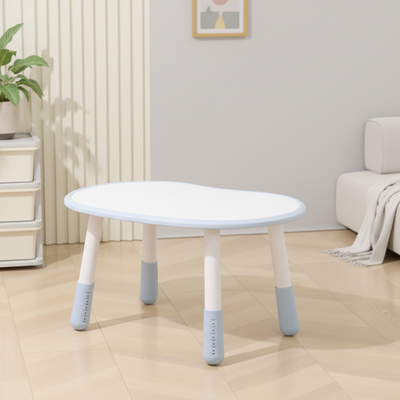 Modern Minimalist Oval Eco-Friendly Board Kid Side Table 4-Leg For Living Room
