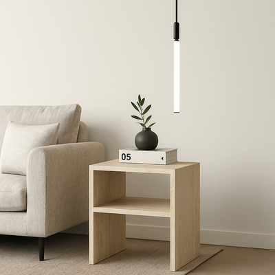 Modern Minimalist Rectangular Marble Side Table 2-Leg 2-Tier Creative Design For Living Room