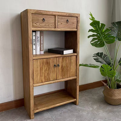 Modern Minimalist Rectangular Solid Wood Storage Cabinet 3-Tier 4-Cabinet Durable For Living Room