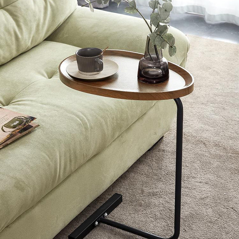 Modern Minimalist Curved Stainless Steel Medium Density Fiberboard Side Table Stable Durable For Living Room