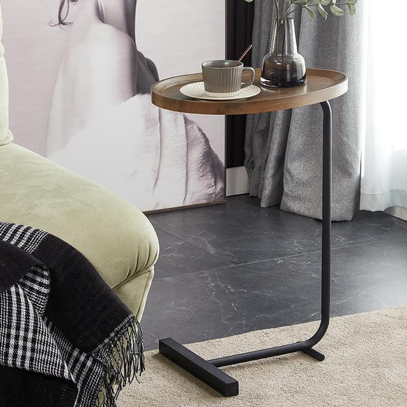 Modern Minimalist Curved Stainless Steel Medium Density Fiberboard Side Table Stable Durable For Living Room