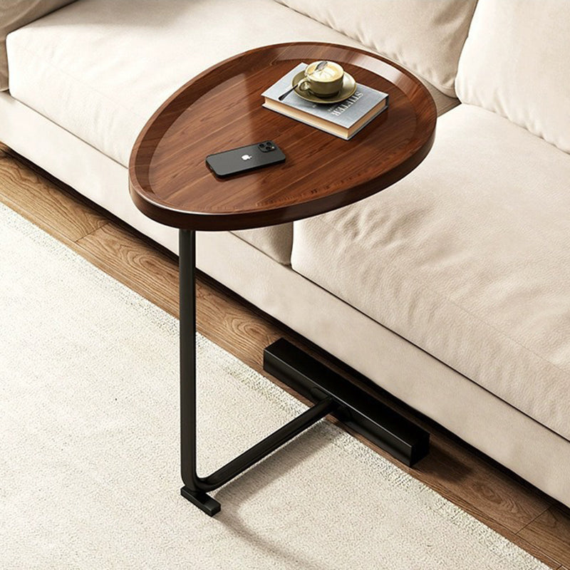 Modern Minimalist Curved Stainless Steel Medium Density Fiberboard Side Table Stable Durable For Living Room