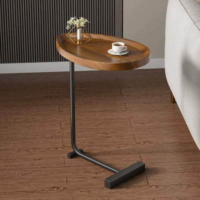 Modern Minimalist Curved Stainless Steel Medium Density Fiberboard Side Table Stable Durable For Living Room