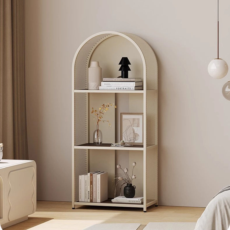 Moderne minimalistische runde rechteckige Metall-Solid-Holz-Mehrschicht-Bücherregale 2/3-stufig stabil langlebig für Zuhause Büro 