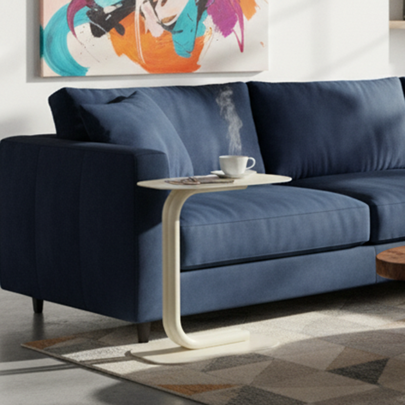 Modern Minimalist Rectangular Carbon Steel Side Table For Living Room