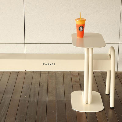 Modern Minimalist Rectangular Carbon Steel Side Table For Living Room