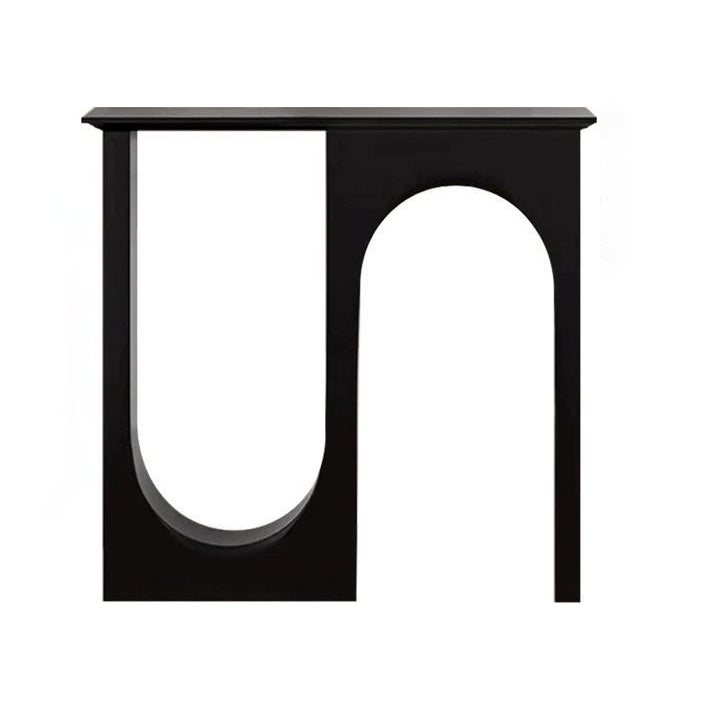 Modern Minimalist Rectangular Medium Density Fiberboard Console Table 3-Leg U-Shaped Design Durable For Entryways