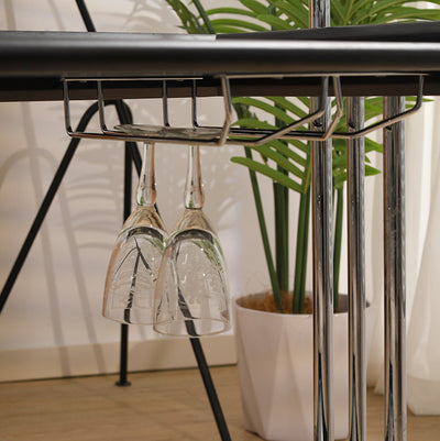 Modern Minimalist Rectangular Solid Wood Stainless Steel Side Table 2-Tier Movable For Living Room