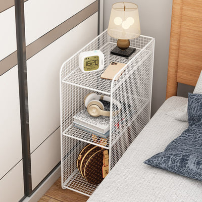 Modern Minimalist Rectangular Iron Side Table 3-Tier Stable Durable For Living Room