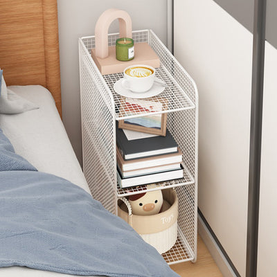 Modern Minimalist Rectangular Iron Side Table 3-Tier Stable Durable For Living Room