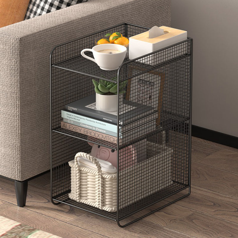 Modern Minimalist Rectangular Iron Side Table 3-Tier Stable Durable For Living Room