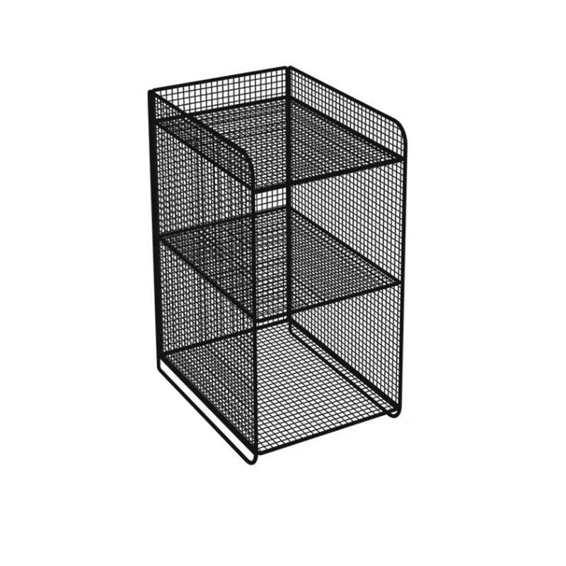 Modern Minimalist Rectangular Iron Side Table 3-Tier Stable Durable For Living Room