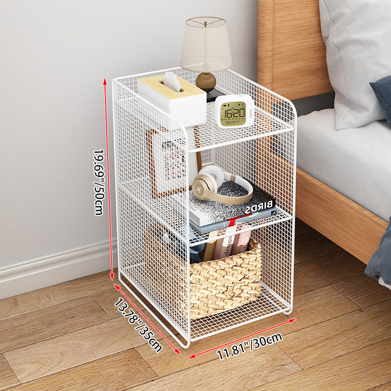 Modern Minimalist Rectangular Iron Side Table 3-Tier Stable Durable For Living Room