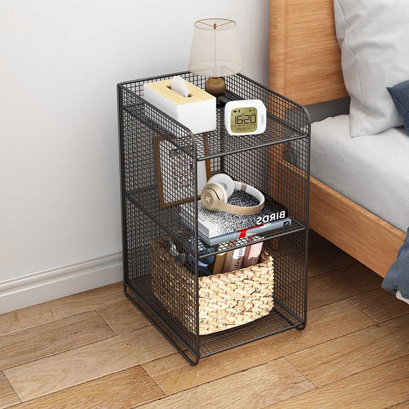 Modern Minimalist Rectangular Iron Side Table 3-Tier Stable Durable For Living Room