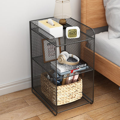 Modern Minimalist Rectangular Iron Side Table 3-Tier Stable Durable For Living Room