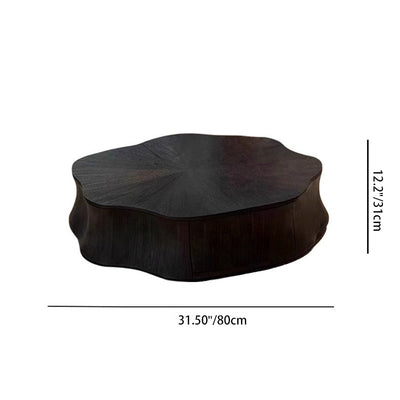 Modern Minimalist Petal-Shaped Solid Wood Multi-Layer Board Coffee Table 1-Drawer Load-Bearing For Living Room