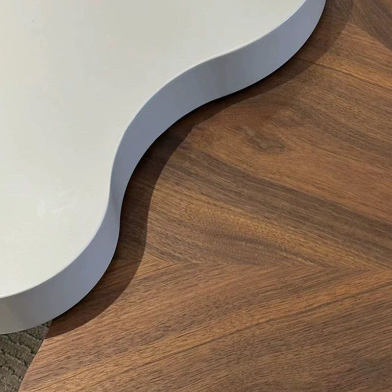 Modern Minimalist Cloud-Shaped Solid Wood Eco-Board Coffee Table 4-Leg Sturdy For Living Room