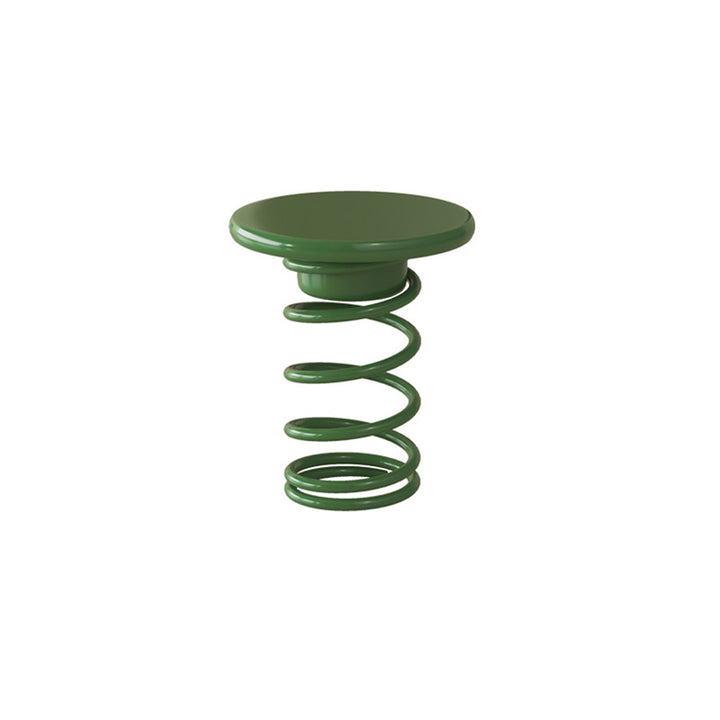 Modern Creative Spring-Shaped Metal Density Board Side Table Sturdy For Living Room