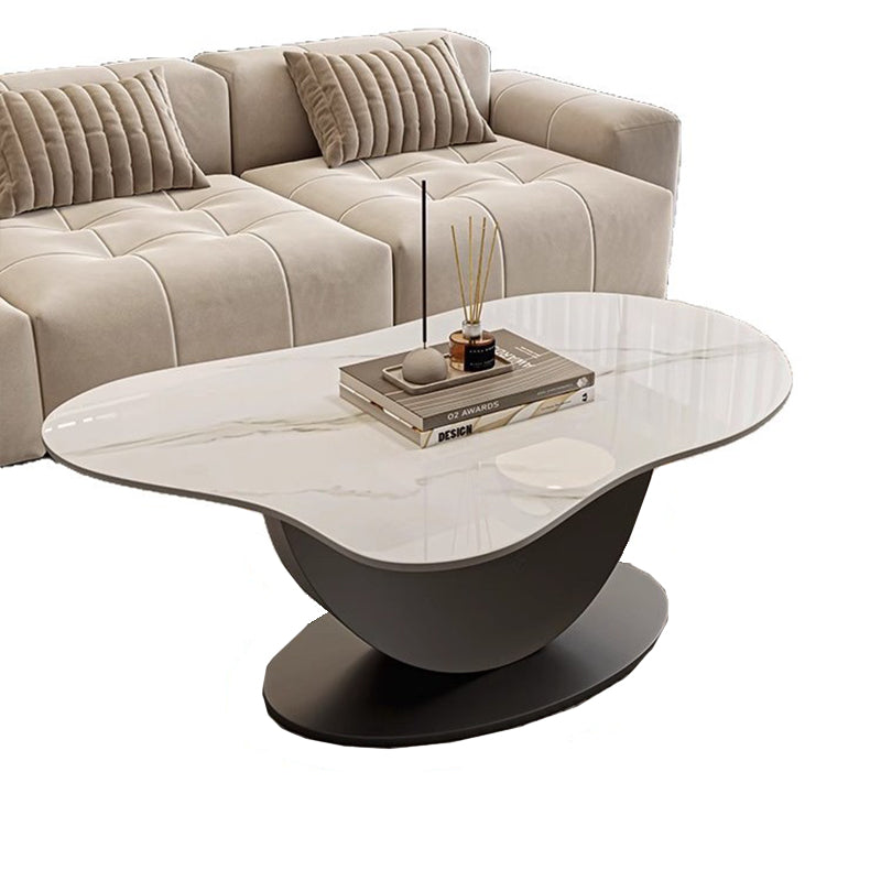 Modern Minimalist Cloud-Shaped Stone Slab Iron Coffee Table Eco-Friendly Durable For Living Room