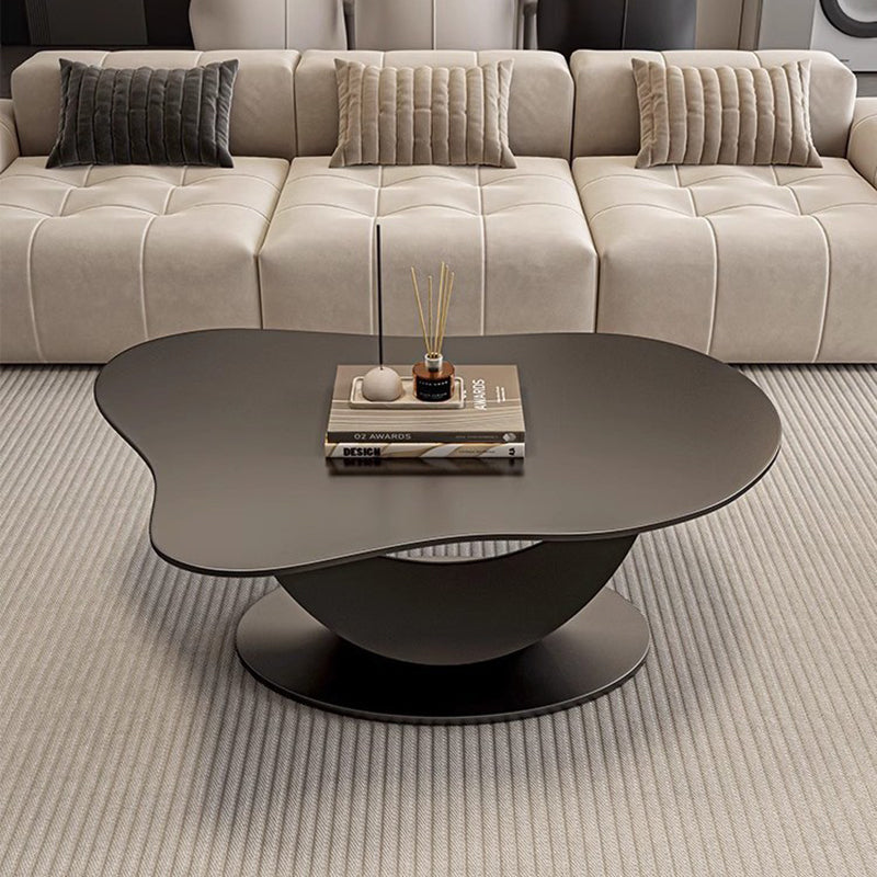 Modern Minimalist Cloud-Shaped Stone Slab Iron Coffee Table Eco-Friendly Durable For Living Room