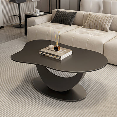 Modern Minimalist Cloud-Shaped Stone Slab Iron Coffee Table Eco-Friendly Durable For Living Room