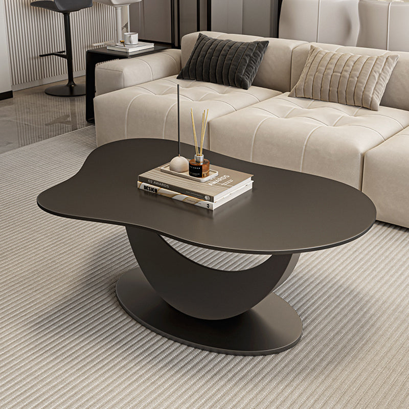 Modern Minimalist Cloud-Shaped Stone Slab Iron Coffee Table Eco-Friendly Durable For Living Room