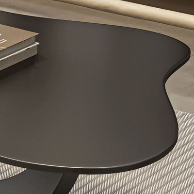 Modern Minimalist Cloud-Shaped Stone Slab Iron Coffee Table Eco-Friendly Durable For Living Room