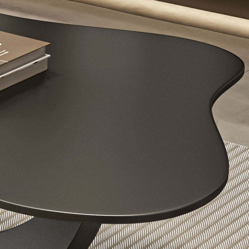 Modern Minimalist Cloud-Shaped Stone Slab Iron Coffee Table Eco-Friendly Durable For Living Room