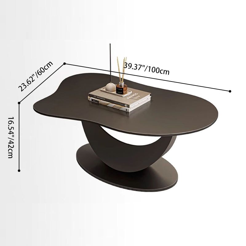 Modern Minimalist Cloud-Shaped Stone Slab Iron Coffee Table Eco-Friendly Durable For Living Room