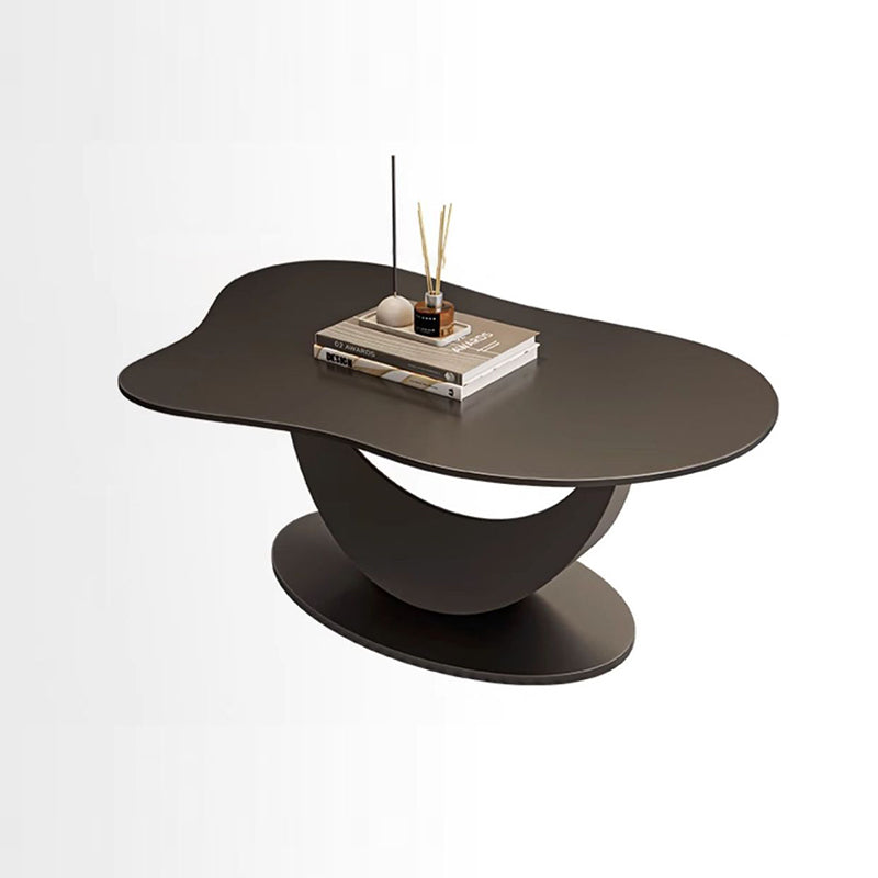 Modern Minimalist Cloud-Shaped Stone Slab Iron Coffee Table Eco-Friendly Durable For Living Room