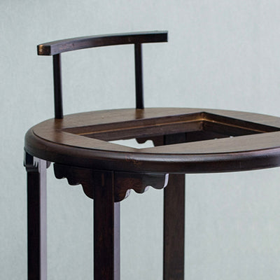 Modern Minimalist Round Bamboo Side Table 2-Tier Sturdy Movable For Living Room