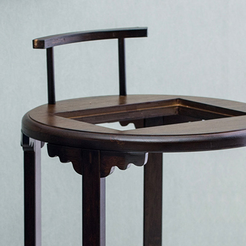 Modern Minimalist Round Bamboo Side Table 2-Tier Sturdy Movable For Living Room