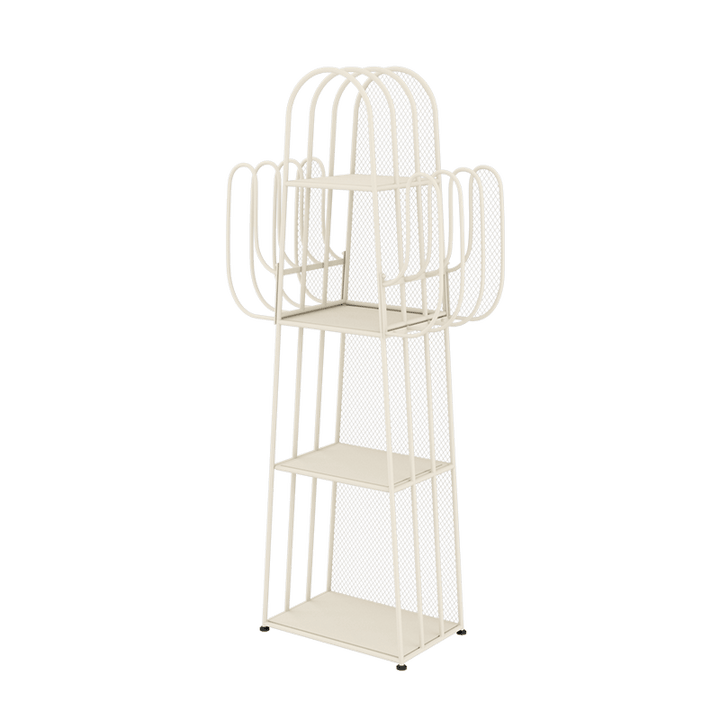 Étagères à livres en fer en forme de cactus, minimalistes modernes, 4 niveaux, artistiques et durables pour salon 